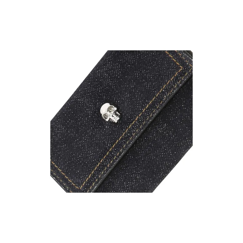 Alexander McQueen Cotton Fabric Wallet Women's Dark Blue-4