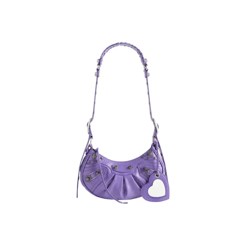 Balenciaga Le Cagole Shoulder Bag Xs Purple-0