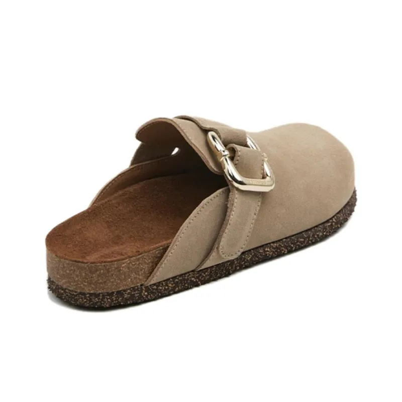 FLATTERED Closed Toe Slippers 0.7cm Women's Sand-3