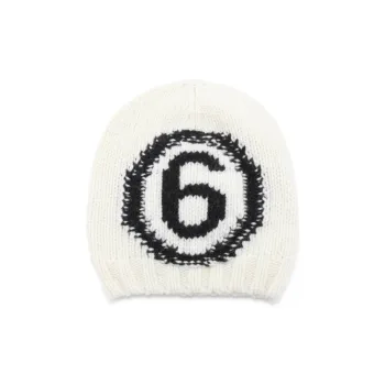 MM6 Maison Margiela Logo Intarsia Knitted Beanie
