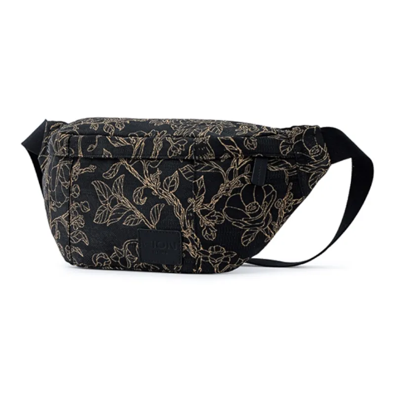 FION Fabric Student Backpack Sling Bag Unisex Black-3