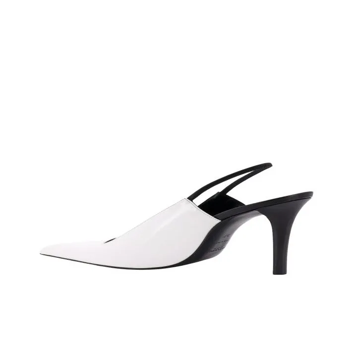 SAINT LAURENT Raven Pointed Toe Slingback Pumps-4