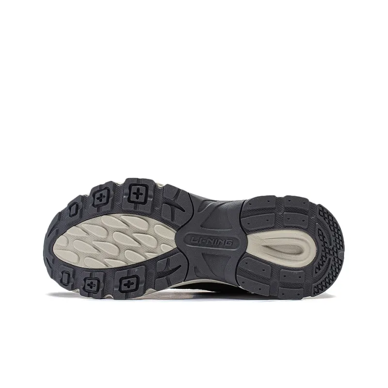 LiNing Beichen Cushioning, Slip Resistant, Abrasion Resistant Support Low Top Chunky Sneakers Men's Black Gray-4