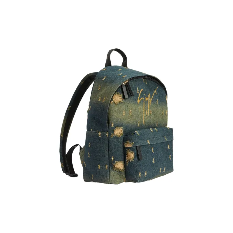 Giuseppe Zanotti/GZ Fabric Leather Backpack Men's Dark Beige-1