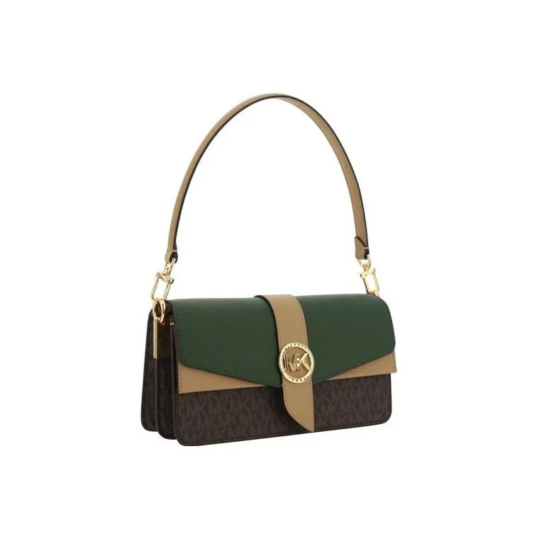 MICHAEL KORS PU Portable Crossbody Bag, Shoulder Bag Women's Green-1