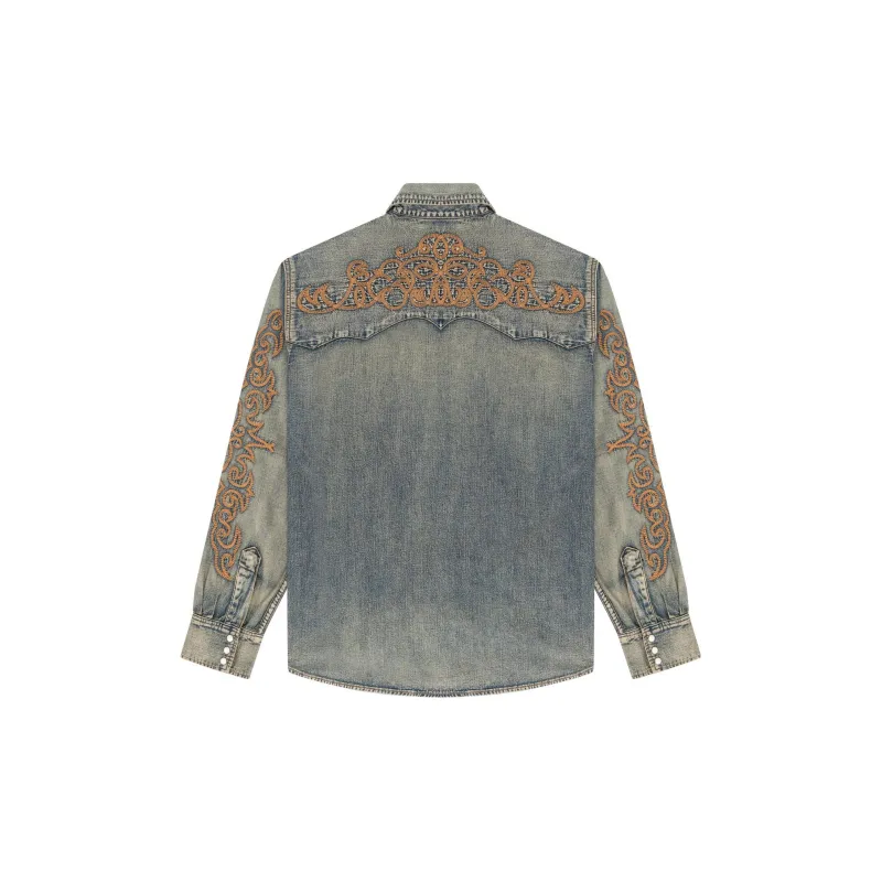 Denim Tears Western Cotton Stitch Denim Shirt-1