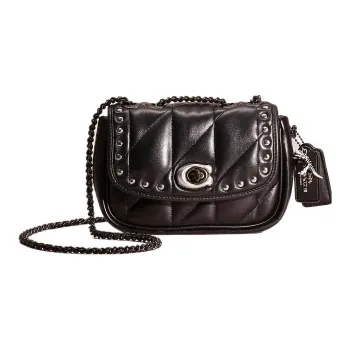 COACH Madison Nappa Leather Pillow Bag, Crossbody Bag, Shoulder Bag Small Size Women's Black