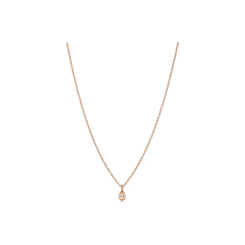 TIFFANY & CO. Elsa Peretti® 18k Rose Gold Diamonds Necklaces Women's Rose Gold-1
