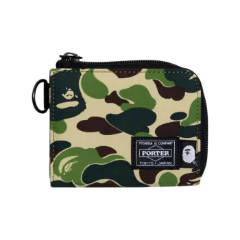 A BATHING APE Nylon Wallet Mini Men's Green
