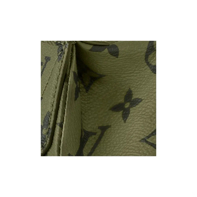 LOUIS VUITTON Canvas Bag, Shoulder Bag, Crossbody Bag Regular Men's Khaki Green/Vermilion-3