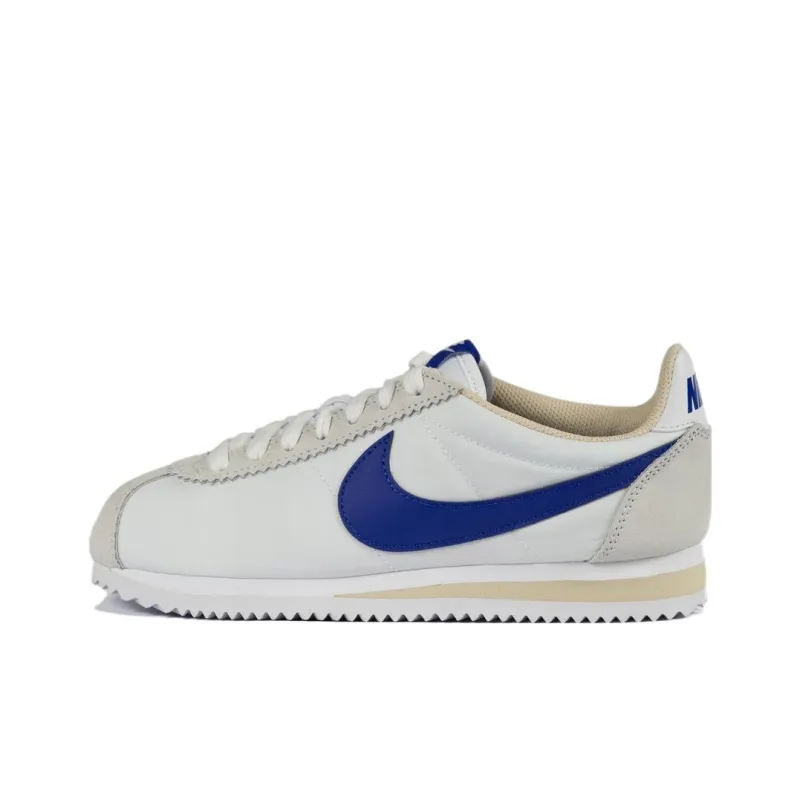 Nike Durable Breathable Low Top Running Shoes Unisex White Blue-0