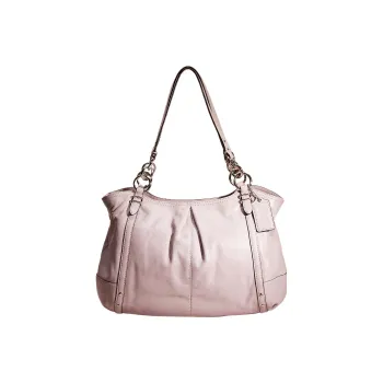 COACH Patent Leather Tote Bag Shopping Bag Shoulder Bag Handbag Large Size Women's Light Purple