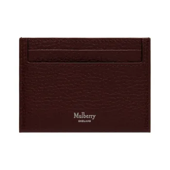 Mulberry Grain Cow Leather Card Holder Small Size Men's Burgundy