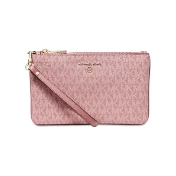 MICHAEL KORS Jet Set Charm Printed Canvas Wallets Clutches Medium Size Women's Rose Pink
