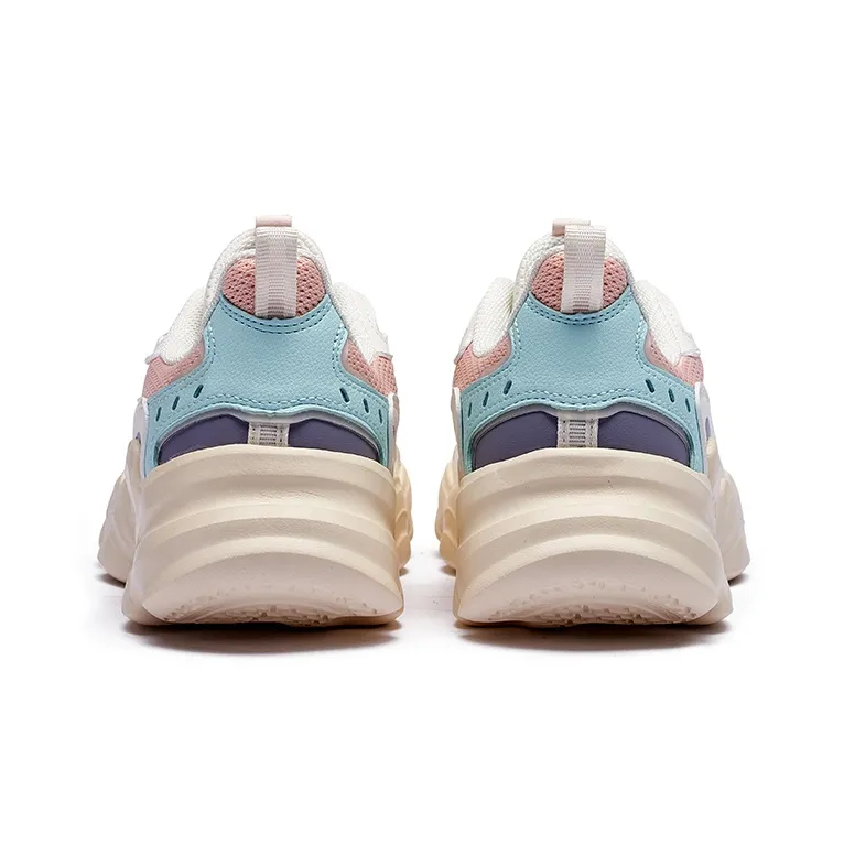 361° Cloud Series Wear Resistant Slip Resistant Low Top Casual Shoes Women's White Soft Pink-3