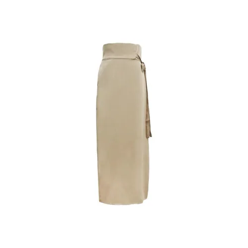 Sheep design Casual Long Skirts Women's Khaki