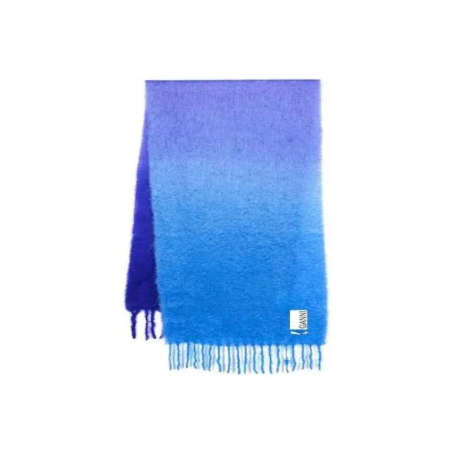 GANNI Knit Scarves Women's Blue-0