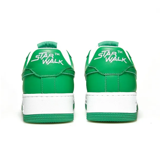 Starwalk Soldier Warm Slip-Resistant Cushioning Low-Top Skateboard Shoes Unisex White Green-4