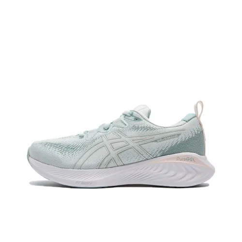 Asics Gel-Cumulus 25 Running Shoes Women's Low-Top Green/White/Gray