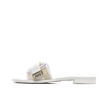 DIOR Diorevolution Stylish Sandals Women's Silver White