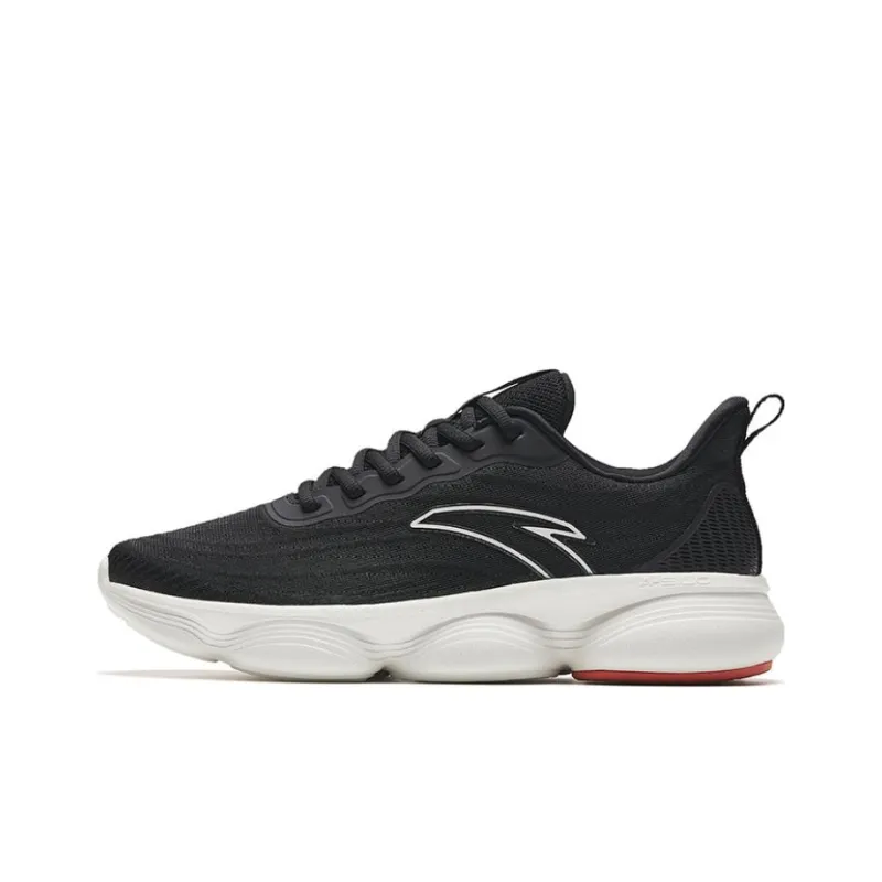 Anta Anti Slip Wear Resistant Low Top Running Shoes Men's Black-0