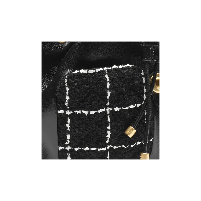 CHANEL Wool Twill Soft Woolen, Etc. Backpack Women's Black-3