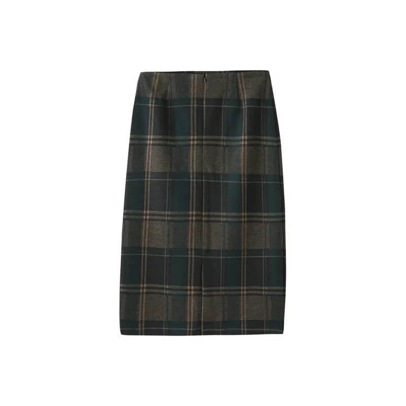H YXIANG Casual Long Skirts Women's Yellow Green-1