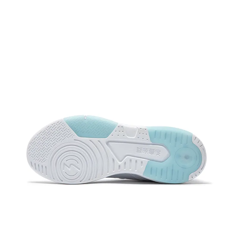 361° Winter Syndrome Warm Anti-Slip And Wear-Resistant High-Top Padded Skateboard Shoes Women's White Blue-4