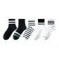 5 Pack (Double White Stripe+Black+Multi-Stripe+Black Green Double Stripe+Four Thin Stripes)