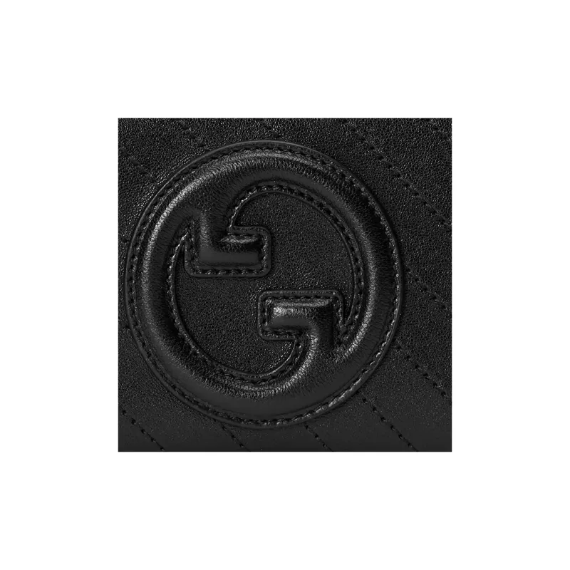 GUCCI Blondie Leather Wallet Women's Black-4