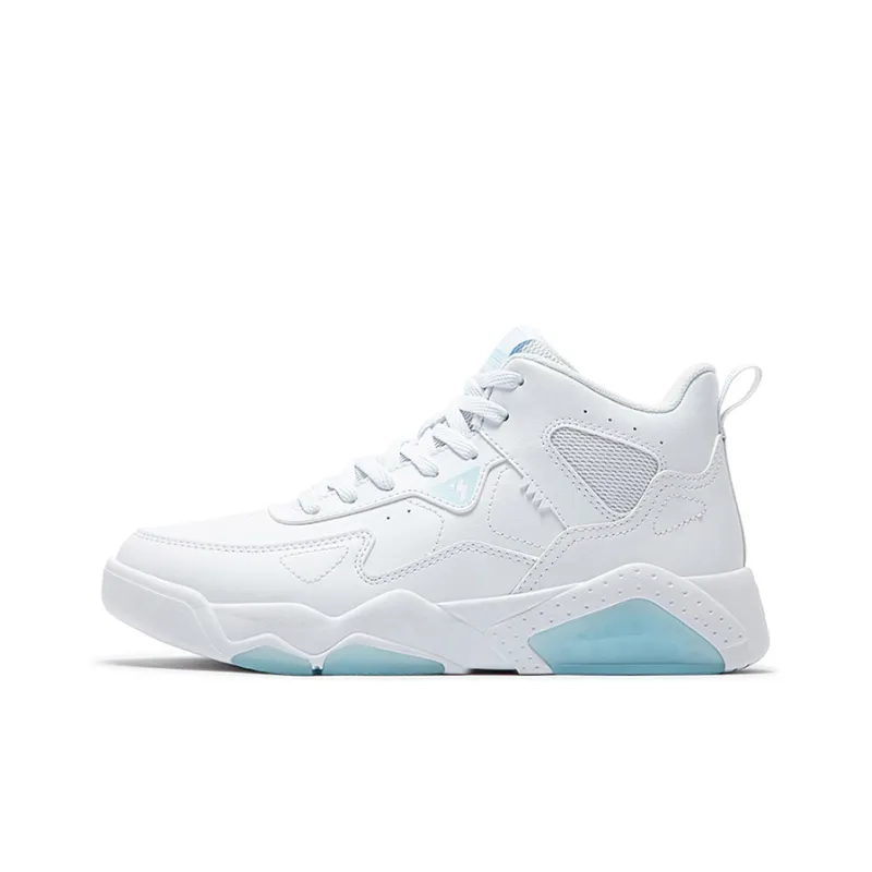 361° Winter Syndrome Warm Anti-Slip And Wear-Resistant High-Top Padded Skateboard Shoes Women's White Blue-0