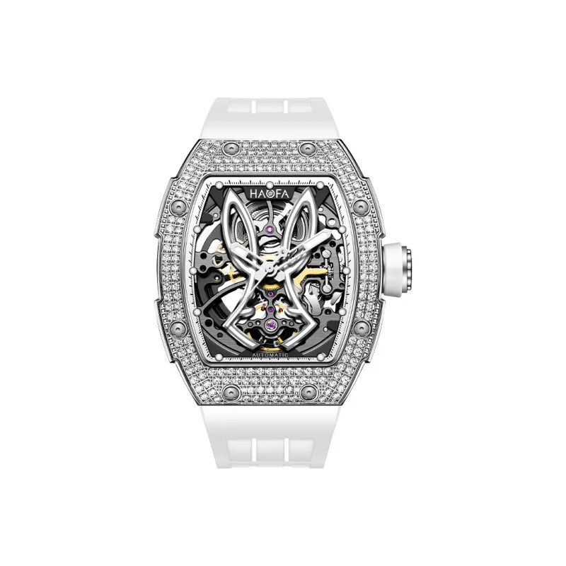 HaofaTourbillon Mechanical Movement Men's Watches White Dial-5