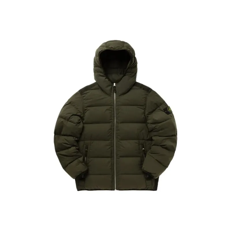 STONE ISLAND Compass Patch Zip Up Puffer Jacket-1
