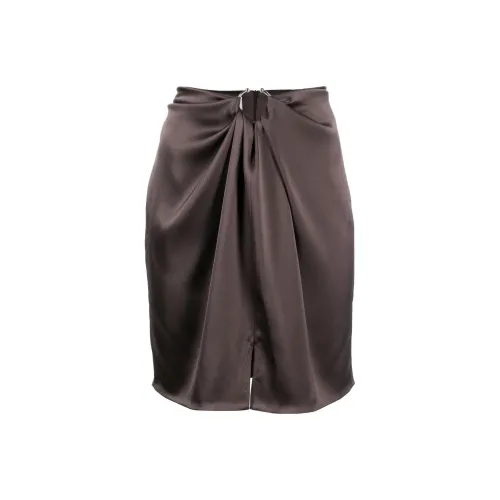 NANUSHKA Draped Satin Mini Skirt