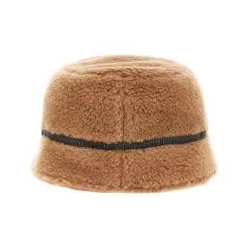 Brunello Cucinelli Cashmere Bucket Hats Women's Camel
