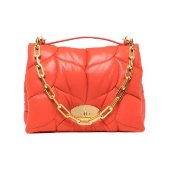Mulberry Leather One Shoulder Handbag Women's Orange
