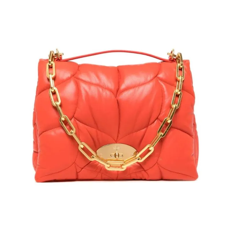 Mulberry Leather One Shoulder Handbag Women's Orange-0