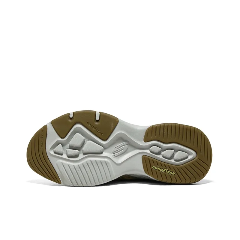 Skechers D'Lites 4.0 Shoes 'White Yellow Olive'-5