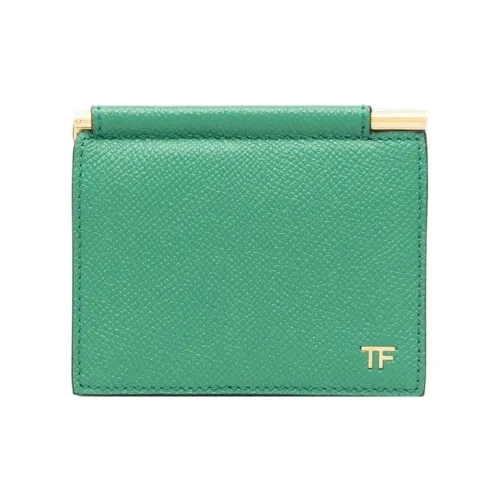 TOM FORD Leather Card Holder Small Size Men's Green