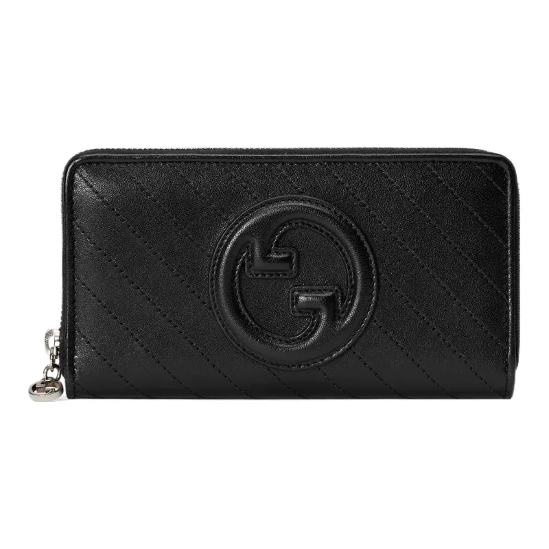 GUCCI Blondie Leather Wallet Women's Black-0