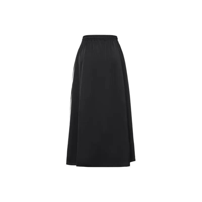 adidas originals Women's Satin Long Skirt Black-2