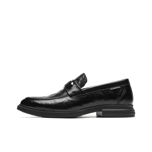 TRUMPPIPE Men's Casual Shoes Men Low-Top Black