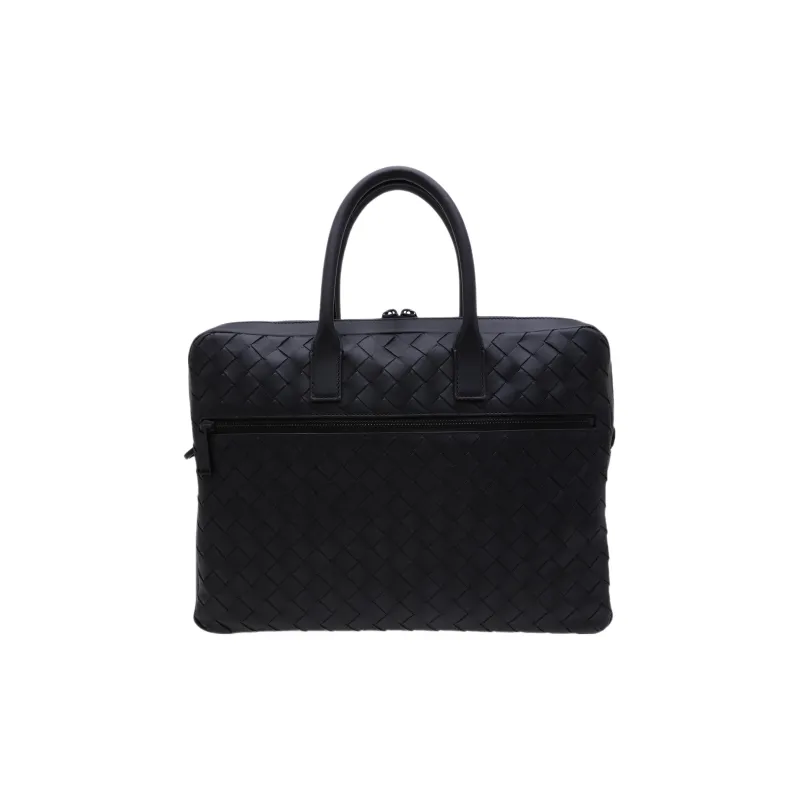 Bottega Veneta Calfskin Briefcase, Shoulder Bag, Crossbody Bag, Handbag Regular Men's Black-2
