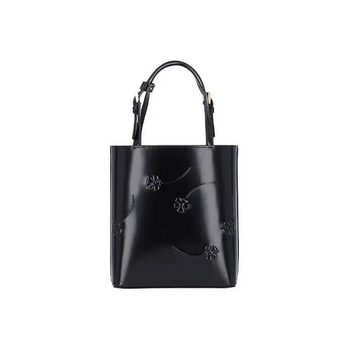 PRADA Leather Tote Bag, Shopping Bag, Shoulder Bag, Crossbody Bag, Handbag Mini Women's Black-3