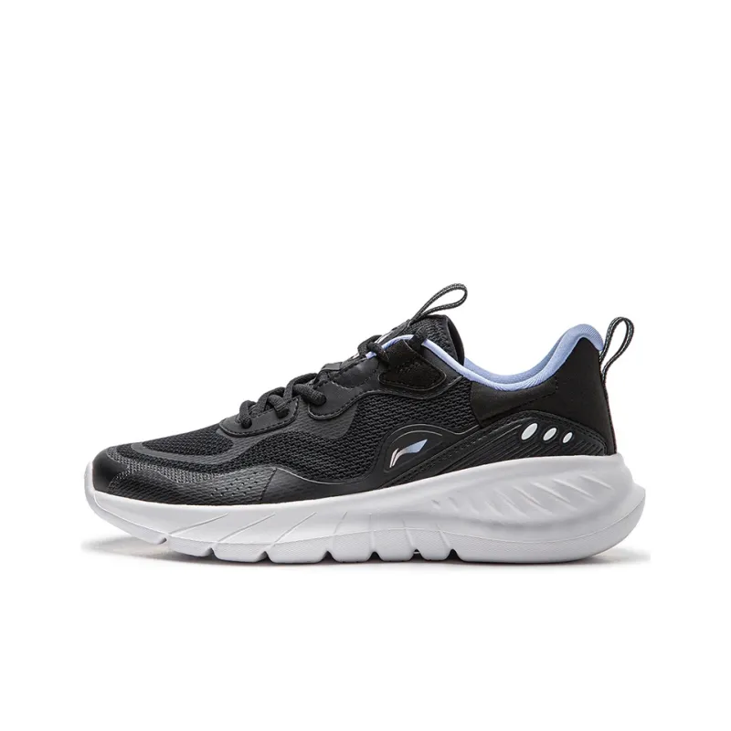 LiNing EasyFit Fle Shock Absorbers Slip Resistant Breathable Low Top Running Shoes Women's Black-0