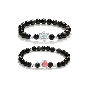 LEONAJ Obsidian Bracelets Unisex