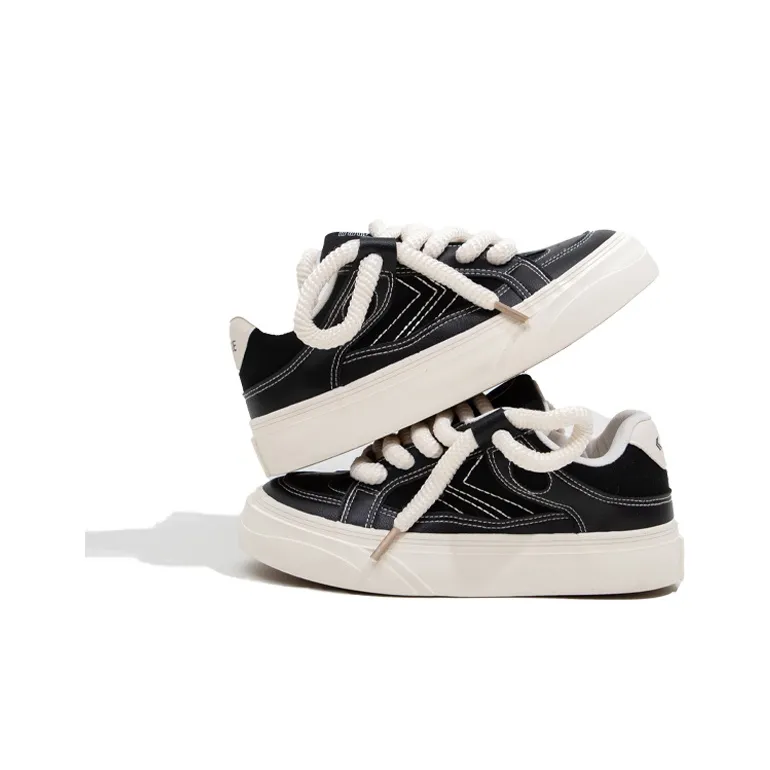 Feiyue Low-Top Skateboard Shoes Women's Black-1