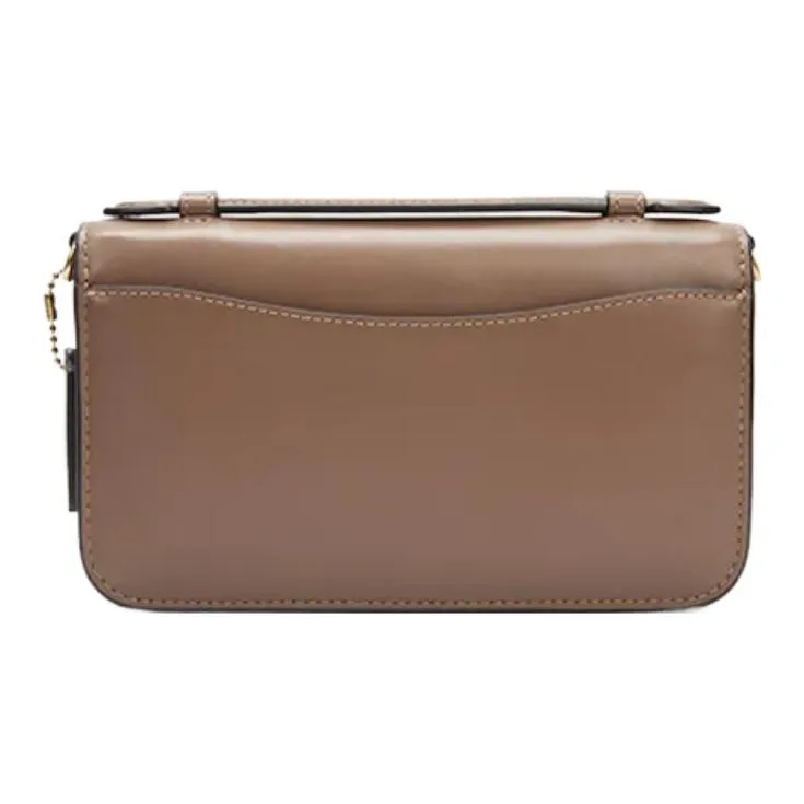 COACH Bea Cow Leather Envelope Bag, Shoulder Bag, Crossbody Bag Trumpets Women's Dark Lime Gray-2
