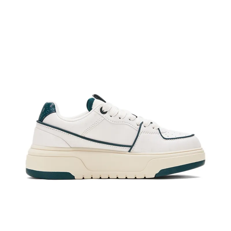 MLB Chunky Liner Low Top Skateboard Shoes Unisex Beige Green-1