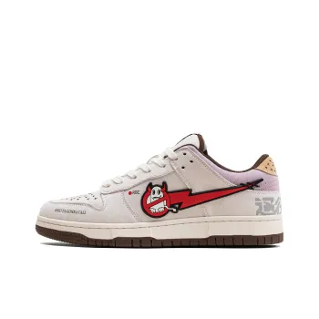 MR.A Low Top Skateboard Shoes Unisex Gray Red